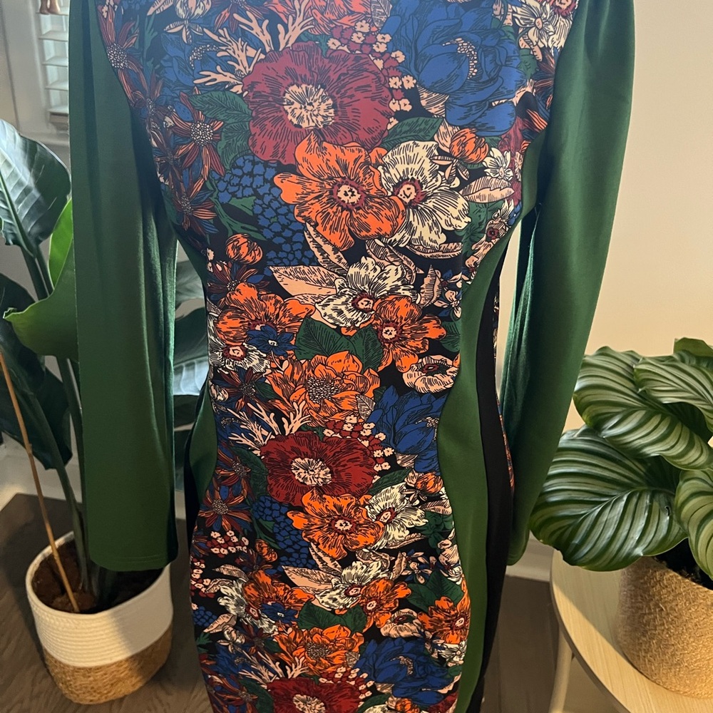 Floral Green Dress